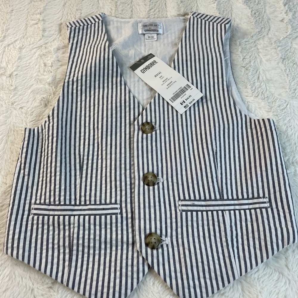 Gymboree Boy Vest Size XS (4) new with tags!